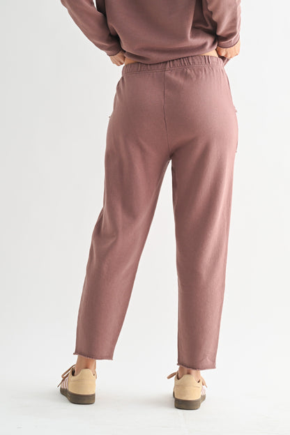  Callie Tapered Lounge Pants, Rose Taupe