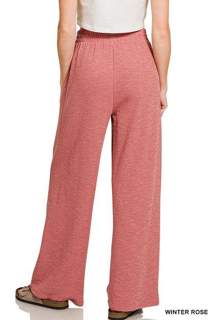  Sophie Slub Knit Pants, Winter Rose