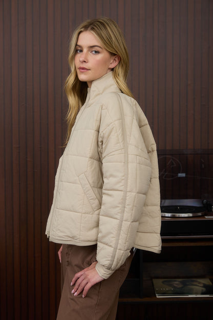  Cora Puffer Jacket, Khaki