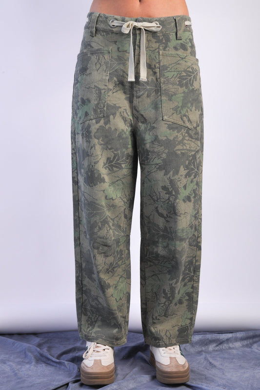  Reagan Barrel Leg Camo Pants, Branch Leaf Mix