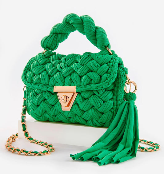  Aspen Woven Crossbody, Green