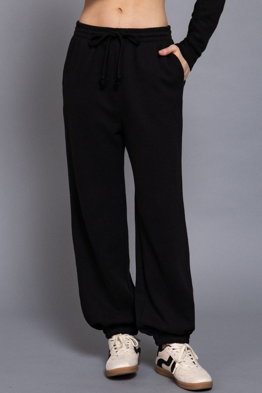  Elisa Soft Jogger Pants, Black