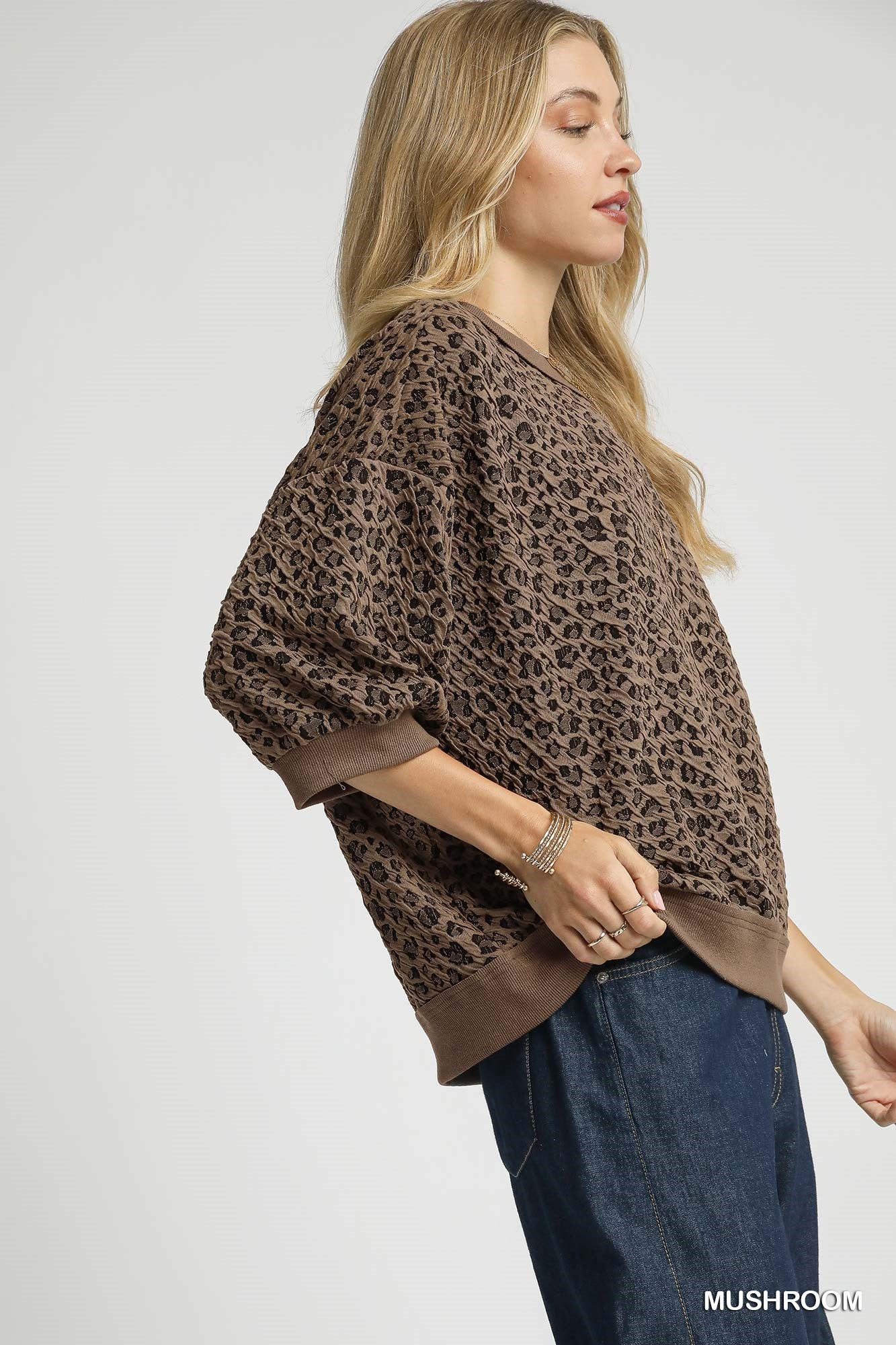  Gracie Sweatshirt Top, Mushroom