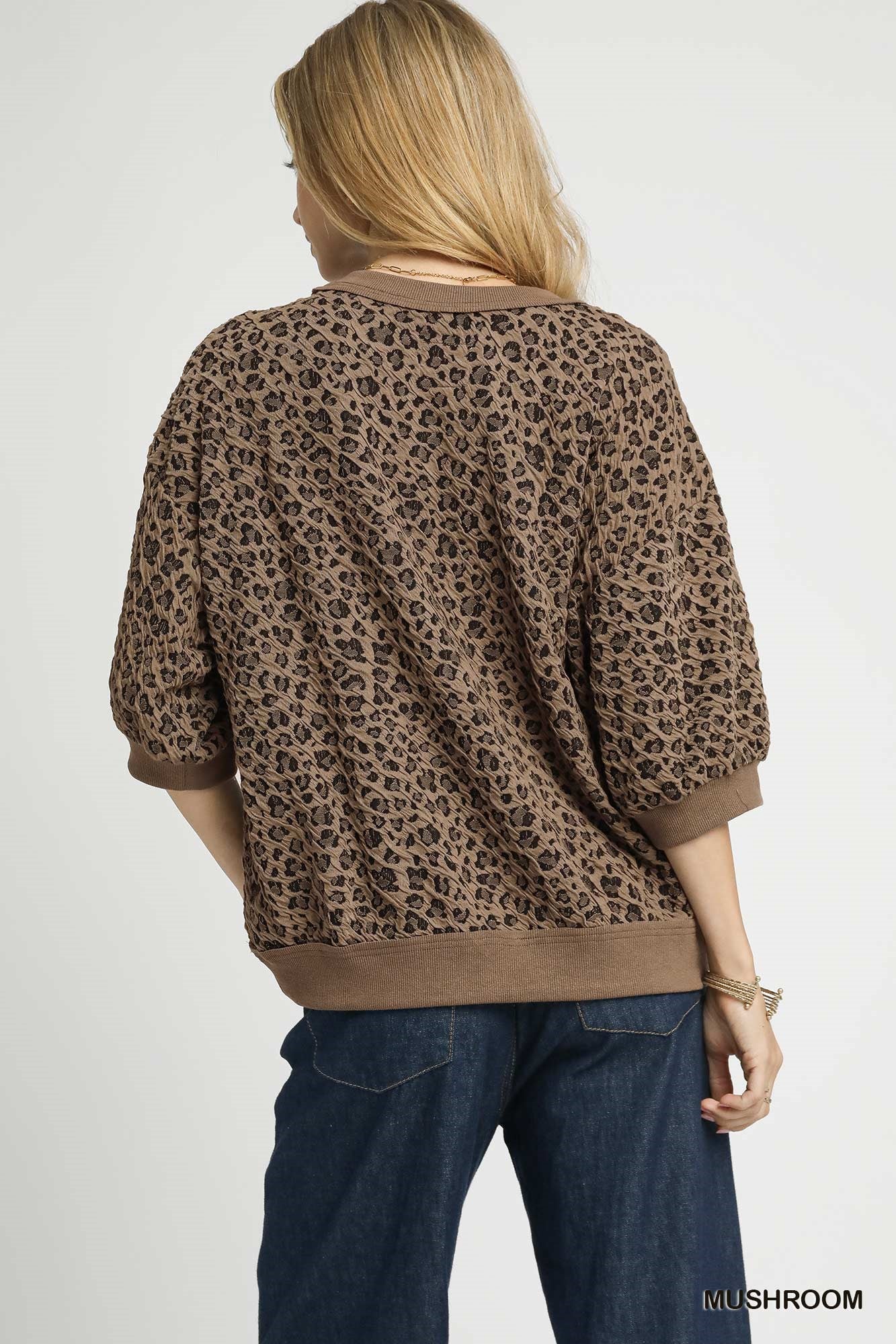  Gracie Sweatshirt Top, Mushroom