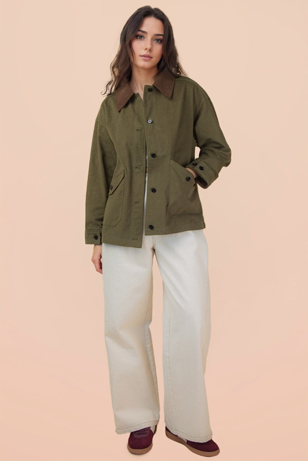  Livi Barn Jacket, Olive Green