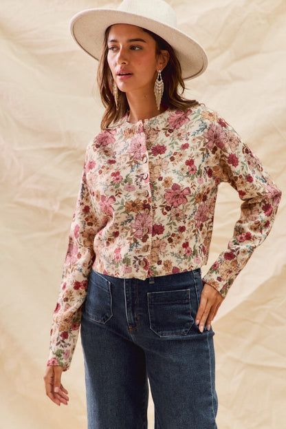  Masie Sweater Cardigan, Clay Rose
