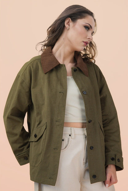  Livi Barn Jacket, Olive Green