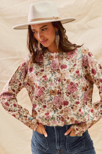  Masie Sweater Cardigan, Clay Rose