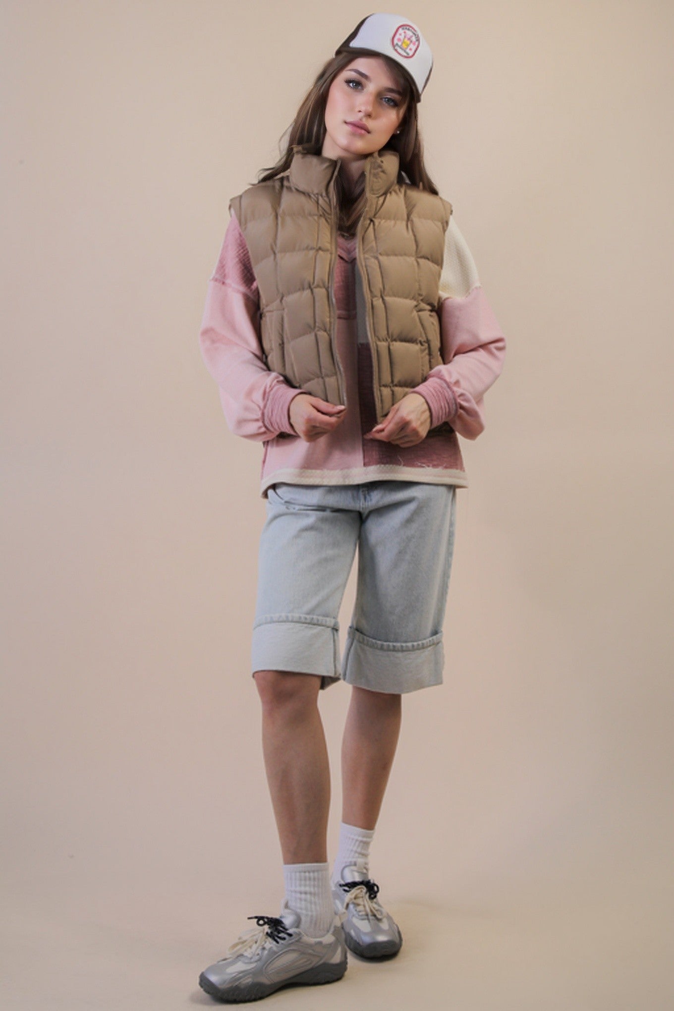  Natasha Puffer Vest, Mocha