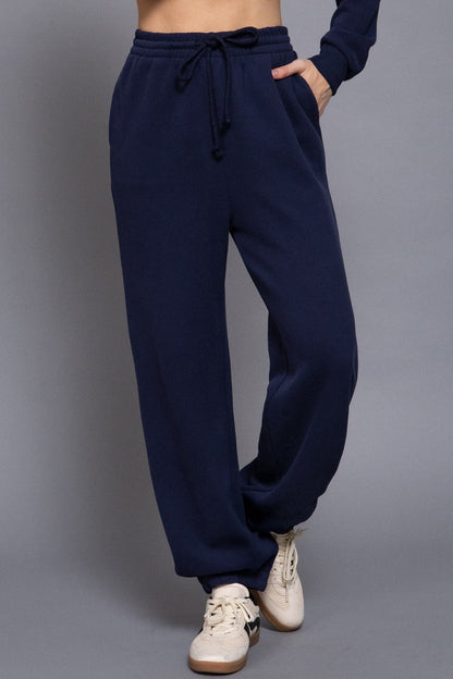  Elisa Soft Jogger Pants, Navy