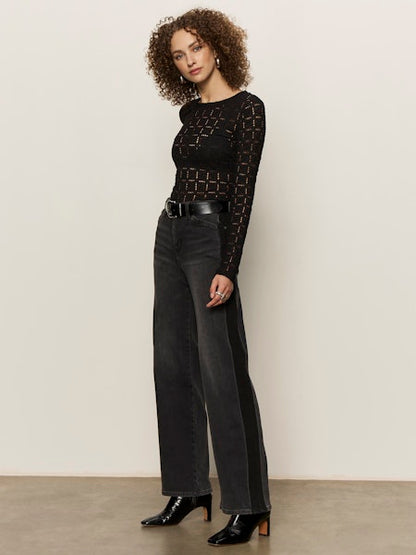  Tuxedo Relaxed Straight Leg Jeans, Black Tie | Sanctuary