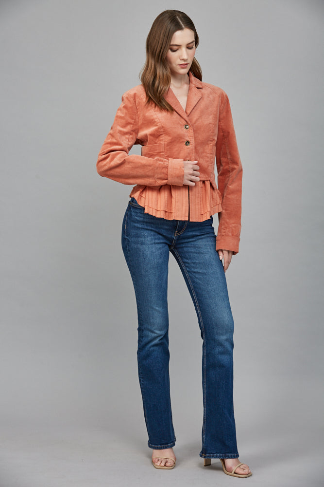  Carrington Corduroy Jacket, Soft Orange
