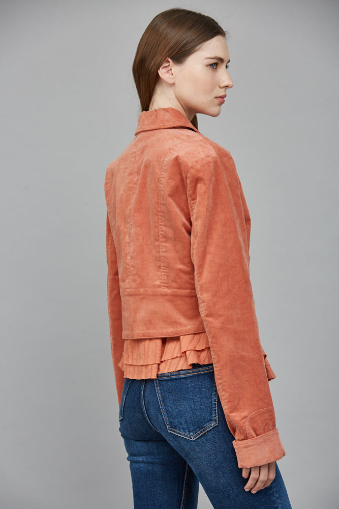  Carrington Corduroy Jacket, Soft Orange