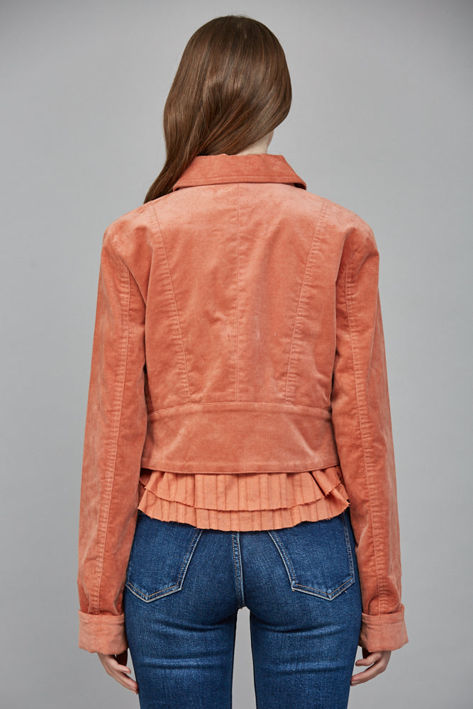  Carrington Corduroy Jacket, Soft Orange