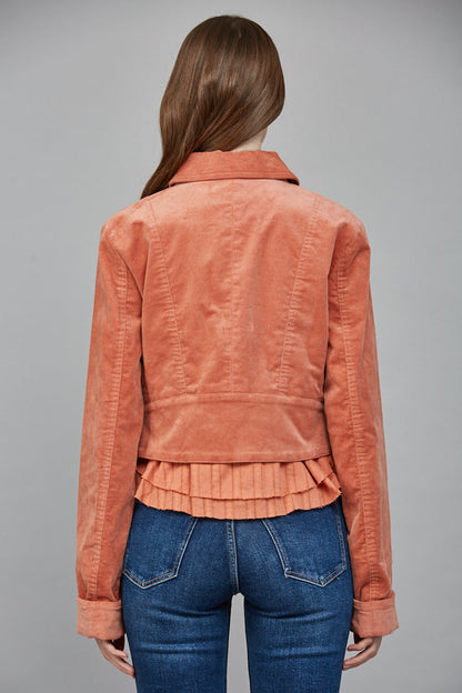  Carrington Corduroy Jacket, Soft Orange