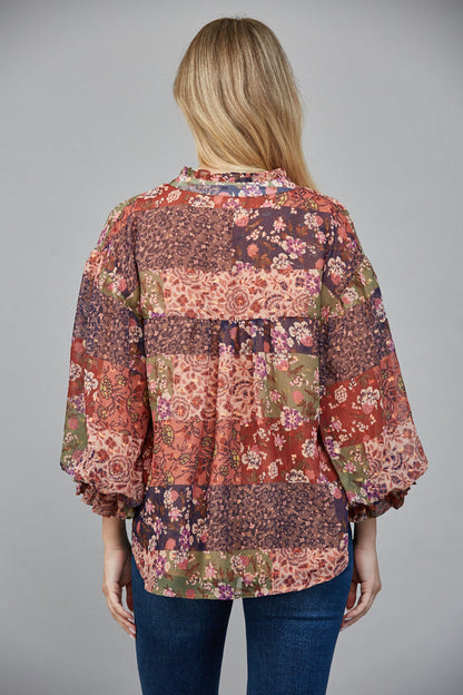  Freya Ruffled Blouse, Multi