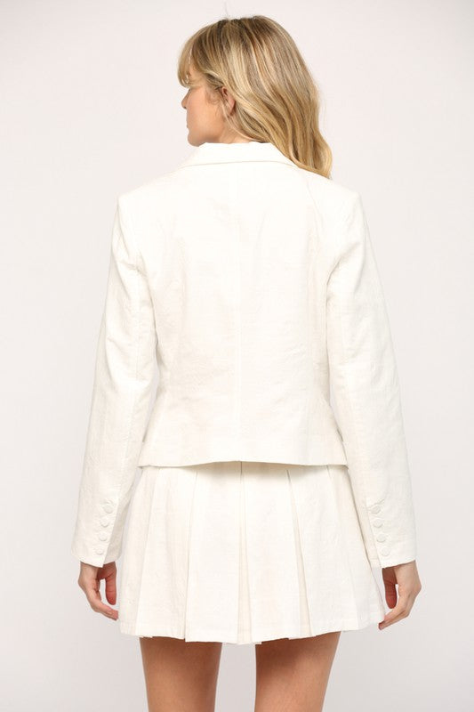  Crishelle Pleated Skirt, White