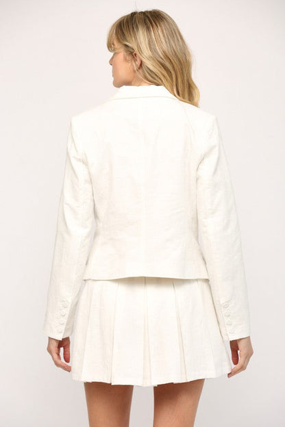  Crishelle Pleated Skirt, White