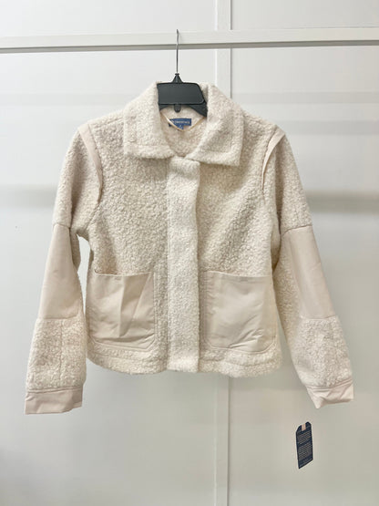  Santana Wide Collar Sherpa Jacket, Blanched Almond | Democracy