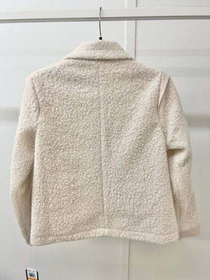  Santana Wide Collar Sherpa Jacket, Blanched Almond | Democracy