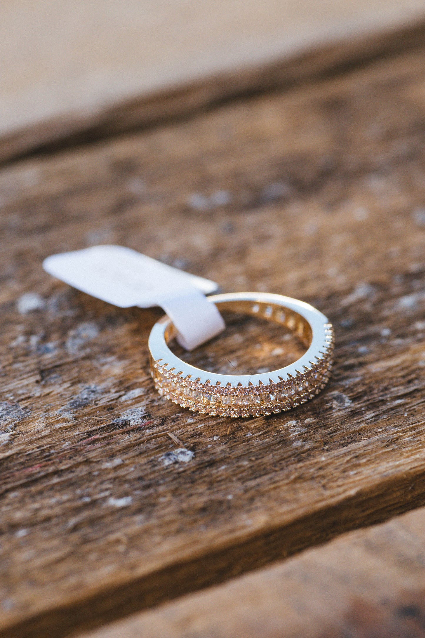  Blake Cubic Zirconia Baguette Ring, Gold