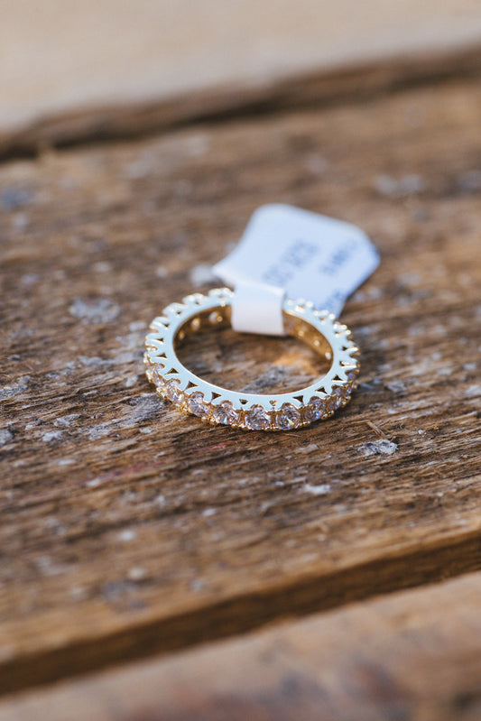 Lakie Cubic Zirconia Eternity Ring, Gold