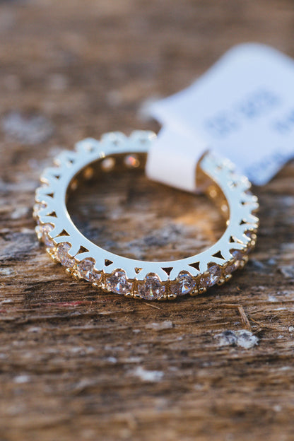  Lakie Cubic Zirconia Eternity Ring, Gold