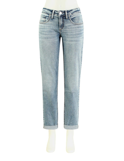  Chelsea Boyfriend Mid Rise Jeans, Indigo | Silver Jeans Co