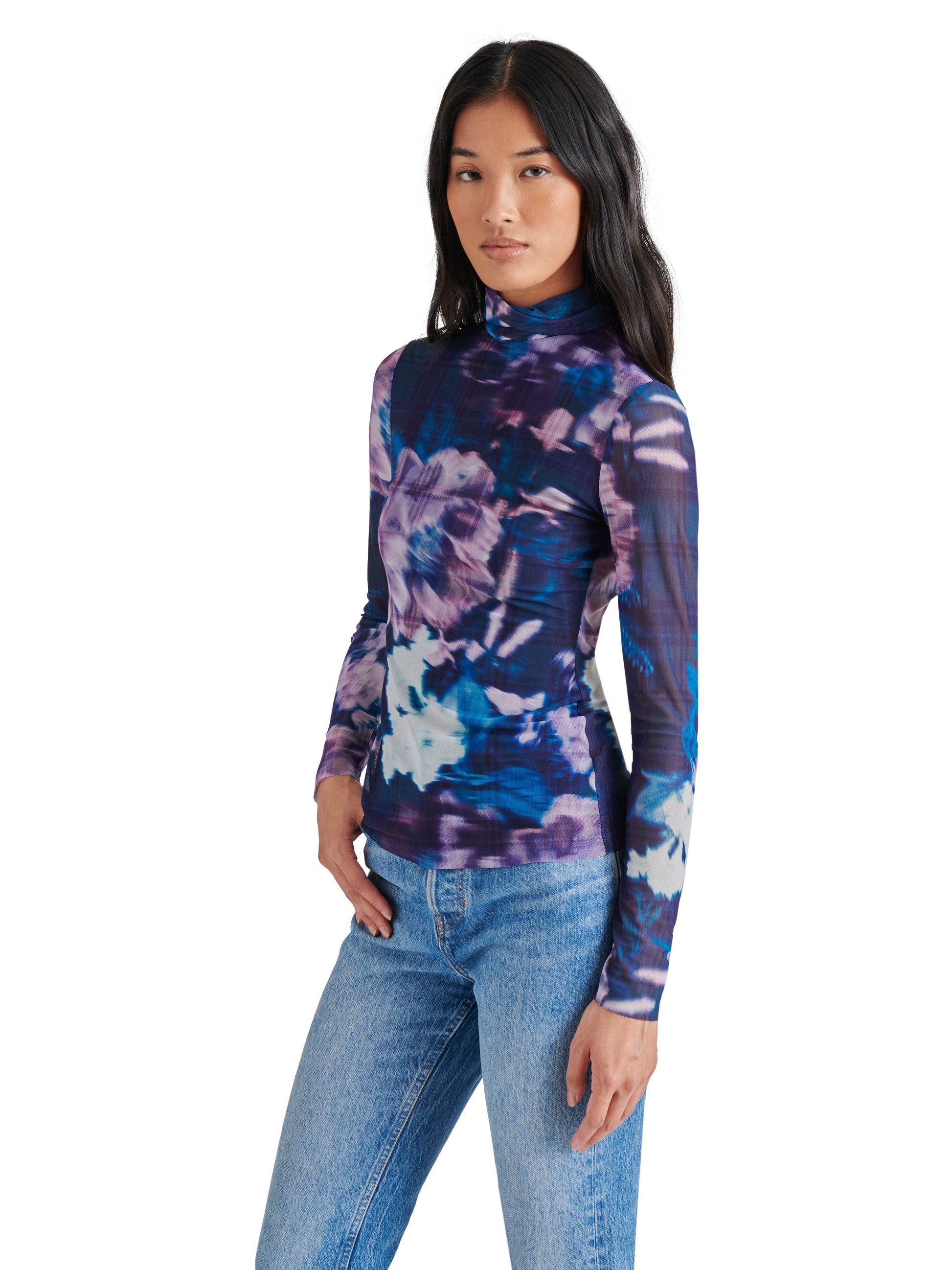  Fiona Mesh Top, Medieval Blue Midnight | Steve Madden