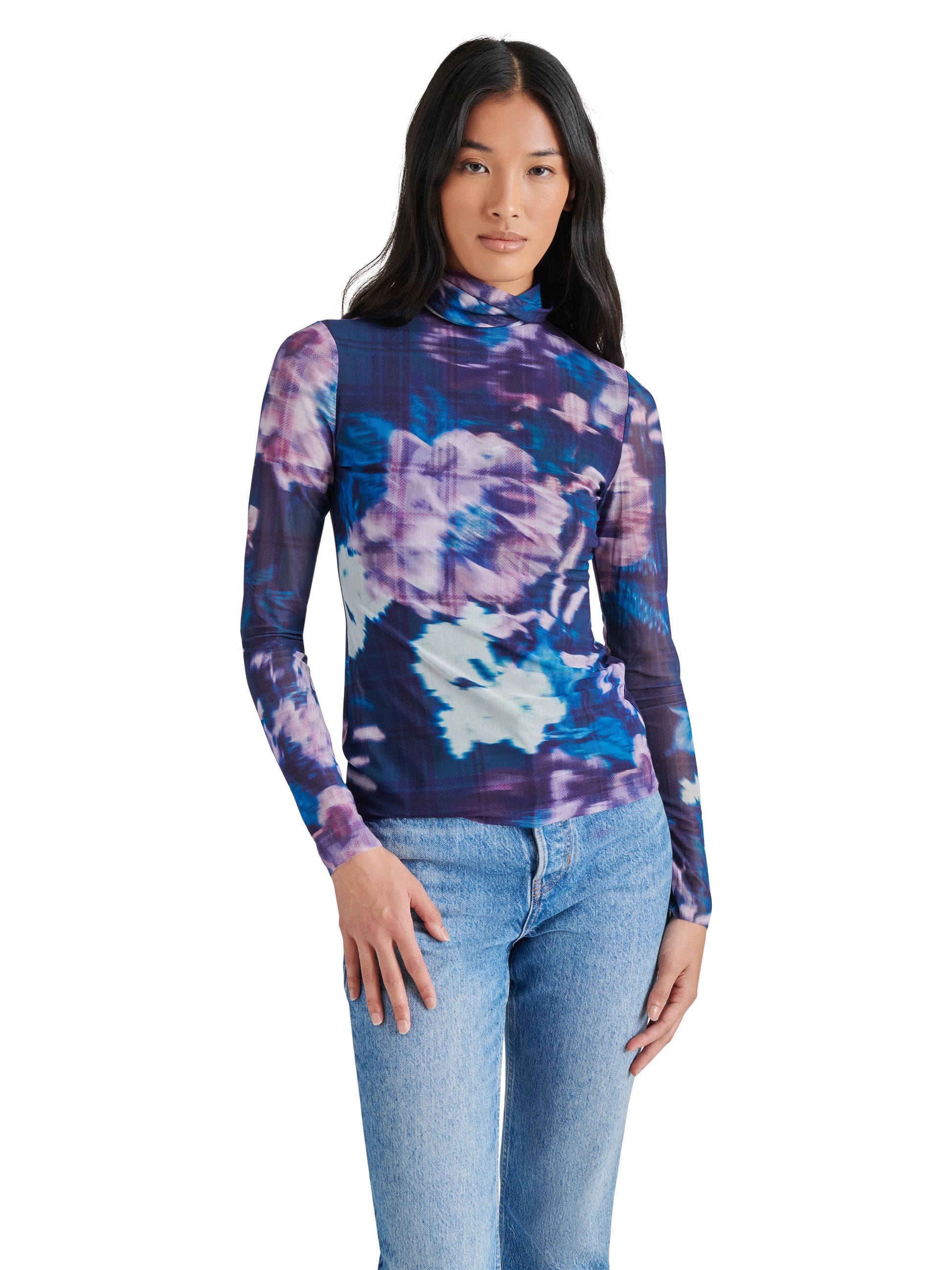  Fiona Mesh Top, Medieval Blue Midnight | Steve Madden