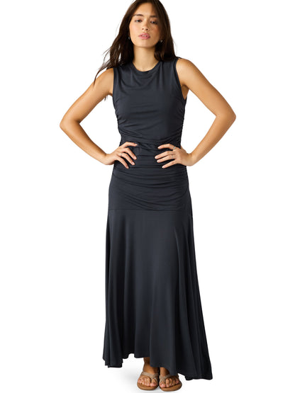  Jace Ruched Side Maxi Dress, Faded Black | Steve Madden