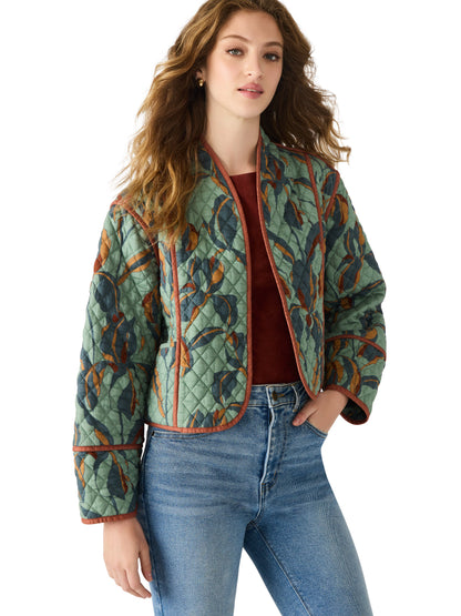  Adalynn Quilted Jacket, Dark Sage | Steve Madden