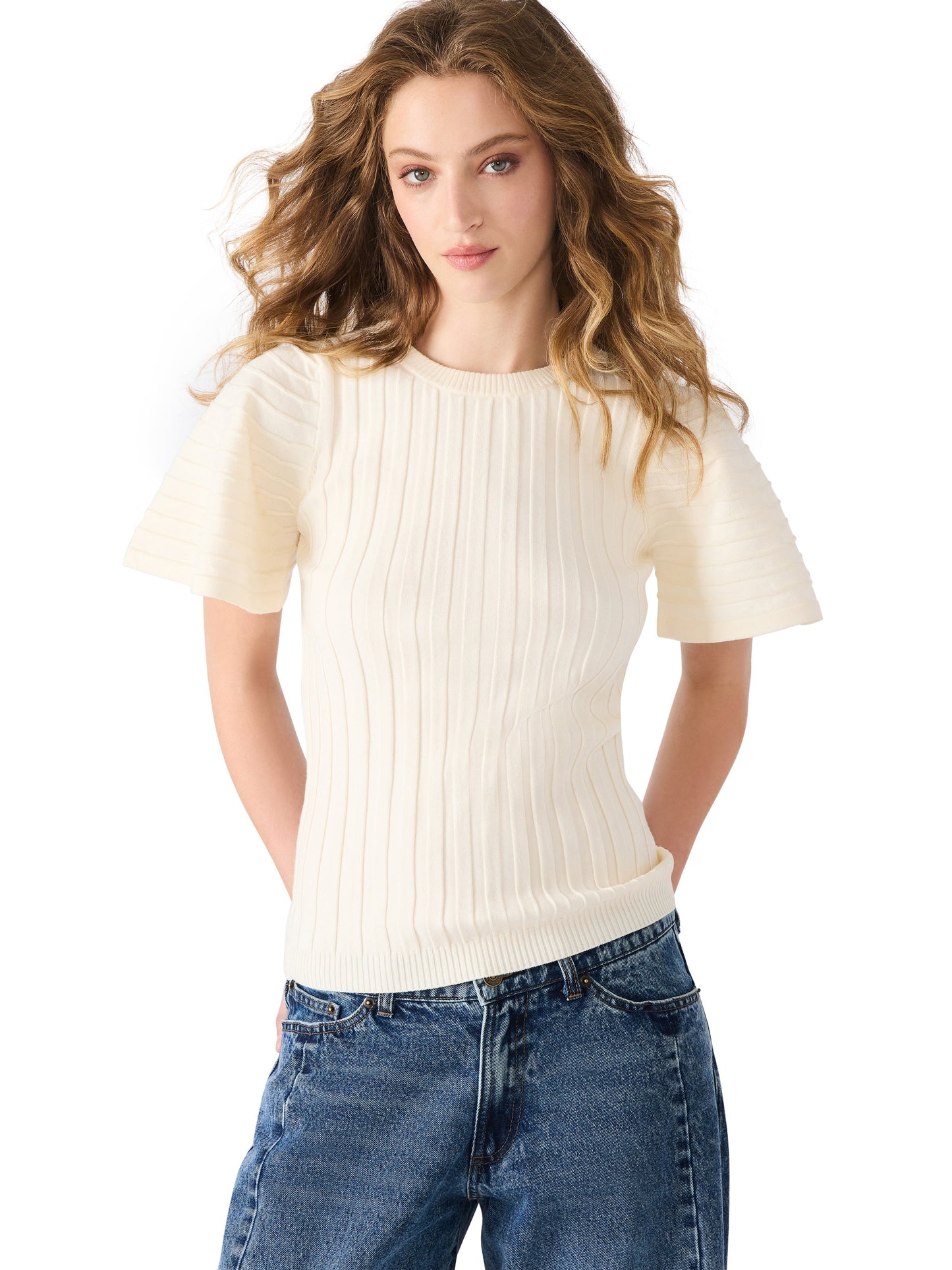  Allie Ribbed Sweater, Antique | Steve Madden