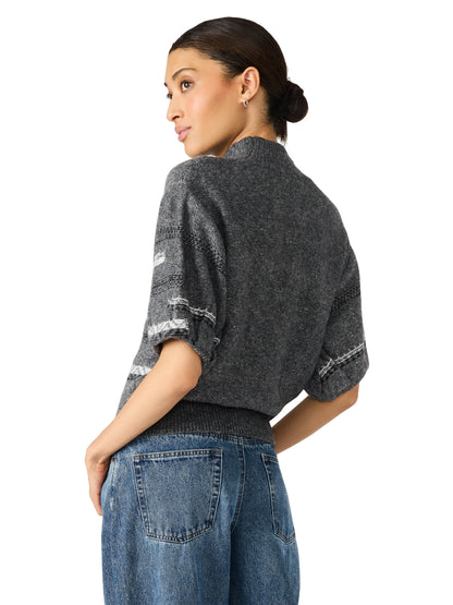  Ketra Stripe Detailed Sweater, Black Multi | Steve Madden