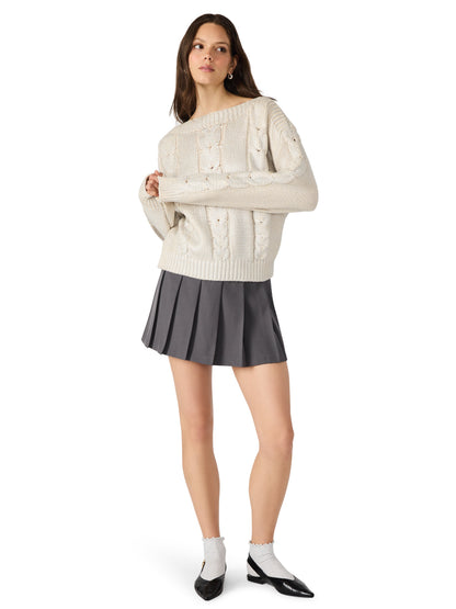  Debbi Cable Knit Sweater, Antique | Steve Madden