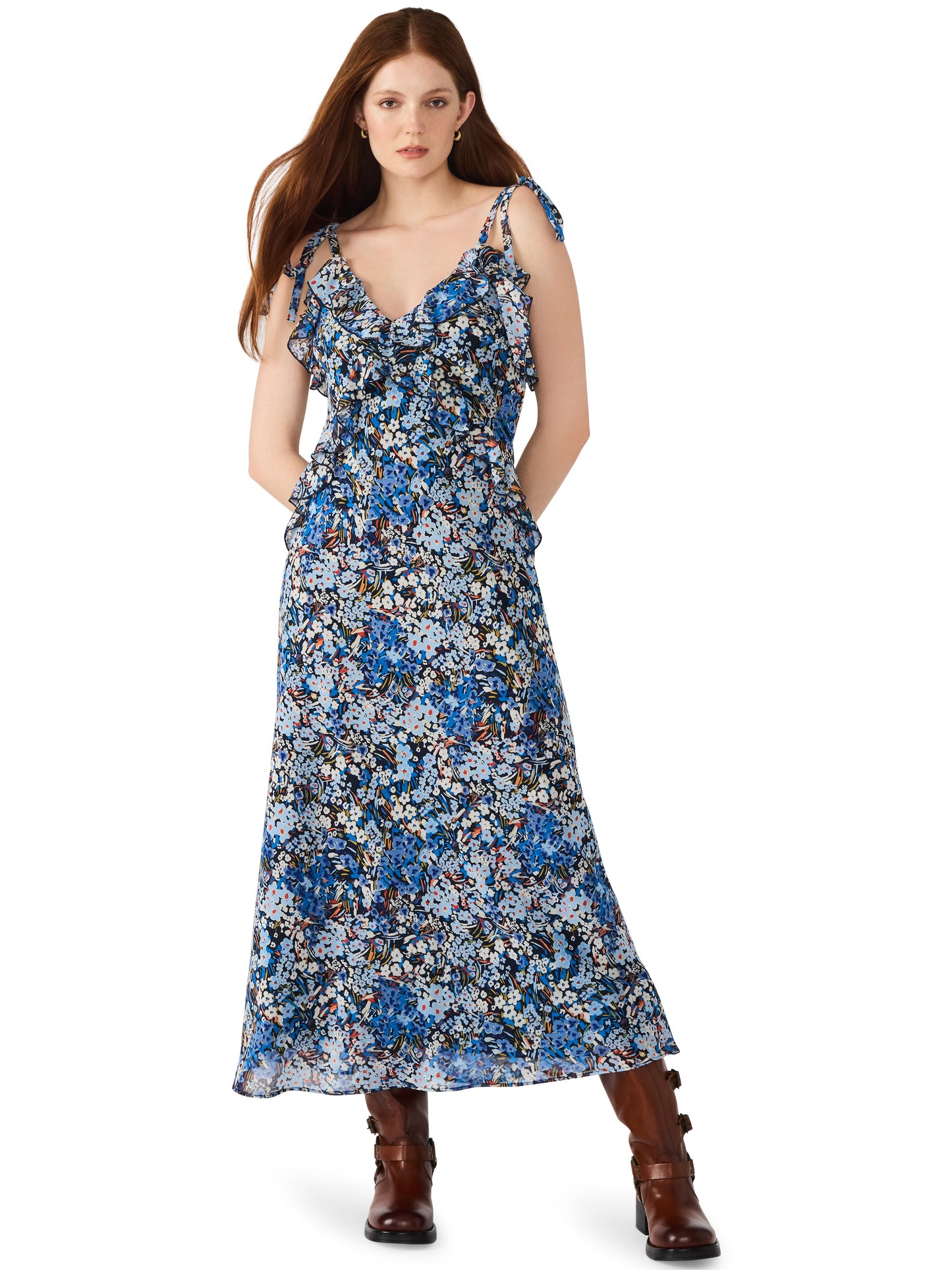  Adalina Floral Maxi Dress, Bristol Blue | Steve Madden