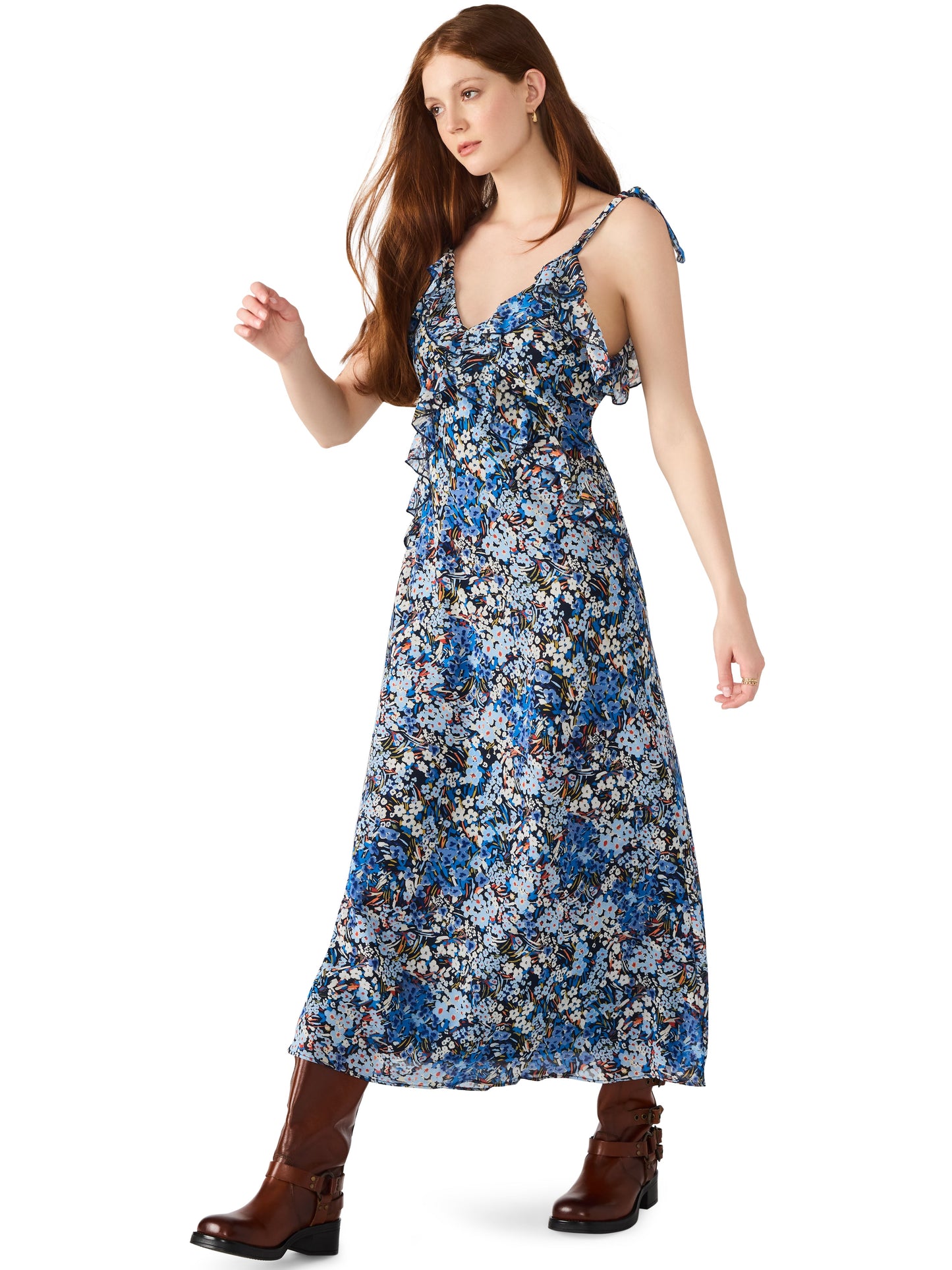  Adalina Floral Maxi Dress, Bristol Blue | Steve Madden