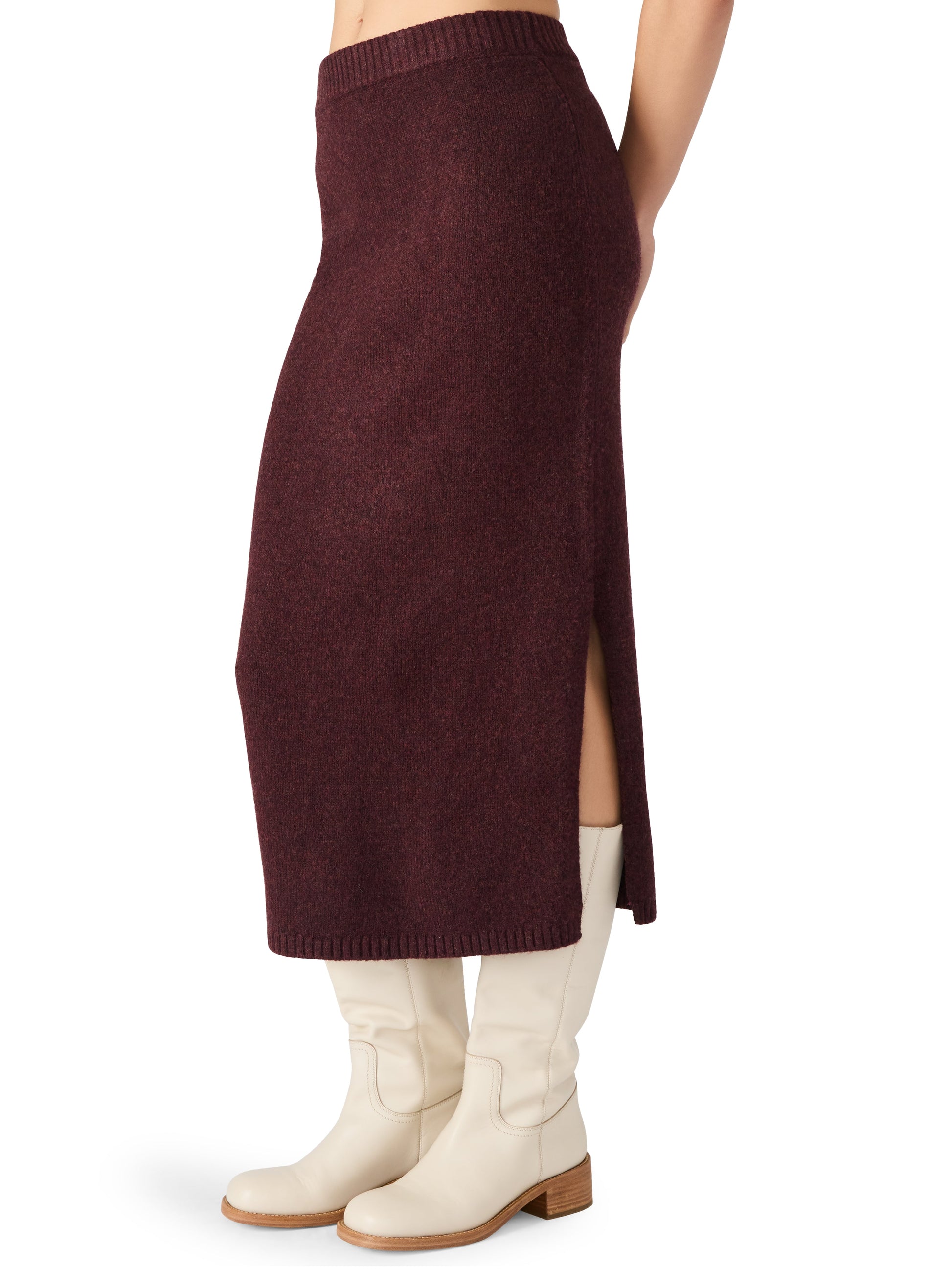  Remy Knit Skirt, Wine | Steve Madden