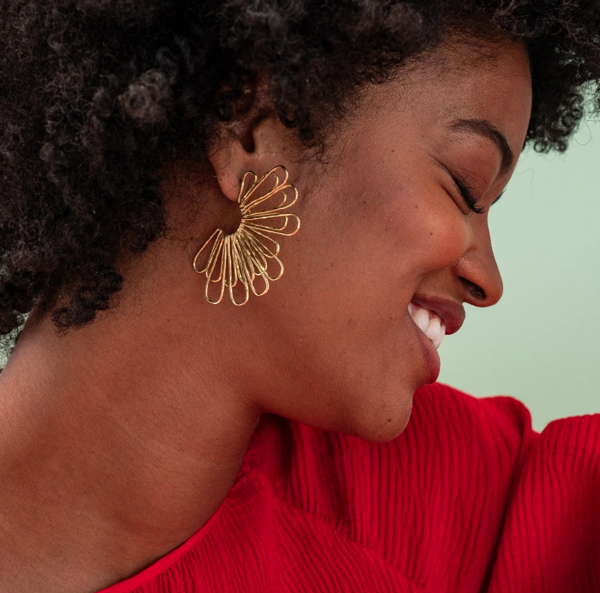  Florence Fanned Layered Loop Earrings | Ink + Alloy
