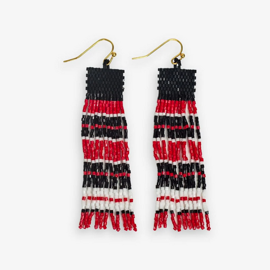  Billie Horizontal Stripe Fringe Earrings | Ink + Alloy