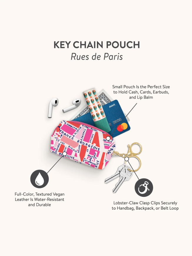  Rues De Paris Key Chain Pouch