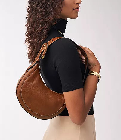  Harwell Crescent Handbag, Brown | FOSSIL