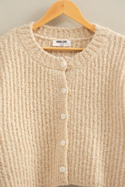 Emberly Fluffy Knit Cardigan, Alpaca