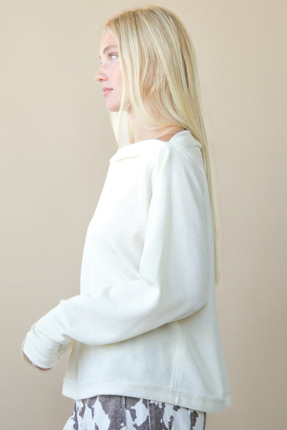  Candace Off The Shoulder Knit Top, Cream