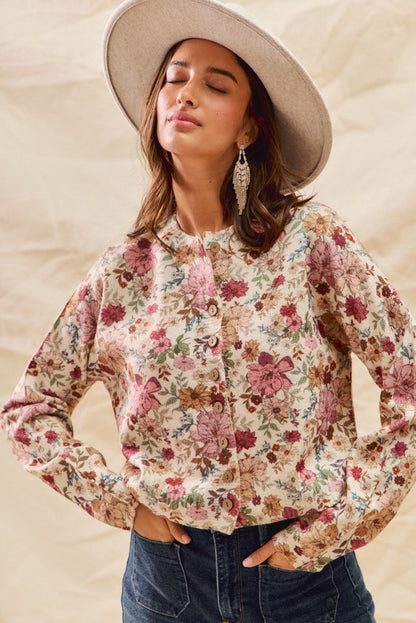  Masie Sweater Cardigan, Clay Rose