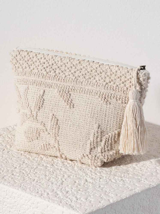  Ramona Tapestry Zip Pouch, Natural