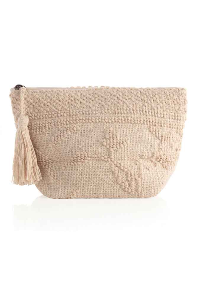  Ramona Tapestry Zip Pouch, Natural