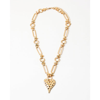  Vera Heart Pendant Necklace, Gold