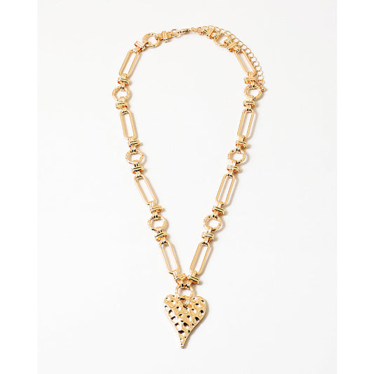  Vera Heart Pendant Necklace, Gold
