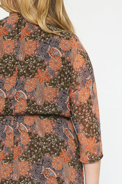  Autumn Breeze Maxi Dress, Brown | Plus Size